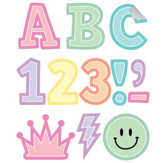 Letters 2" Pastel Pop Self Adhesive