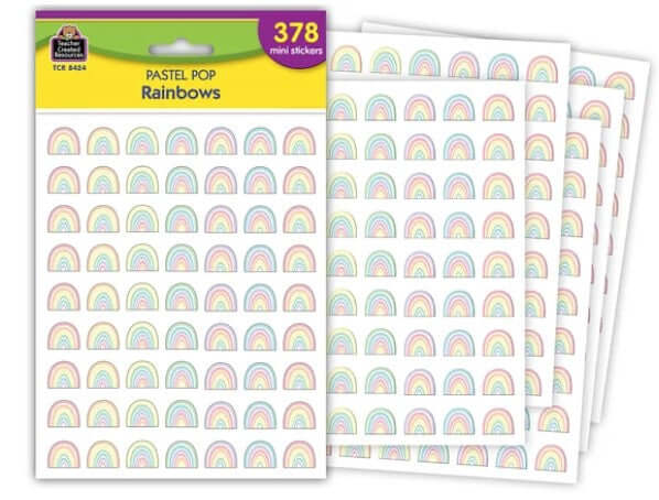 Stickers Rainbows Pastel