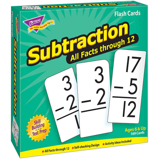 Subtraction All Facts Through 12 Flash (169 cards)