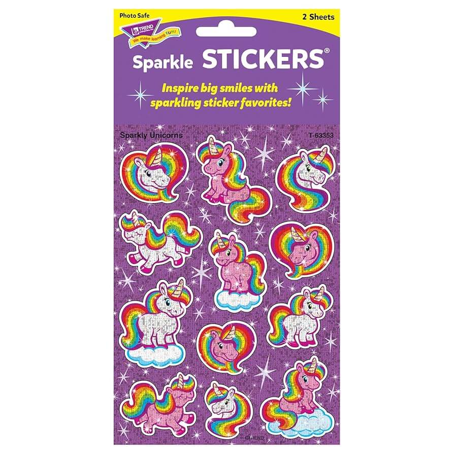 Stickers Sparkly Unicorns