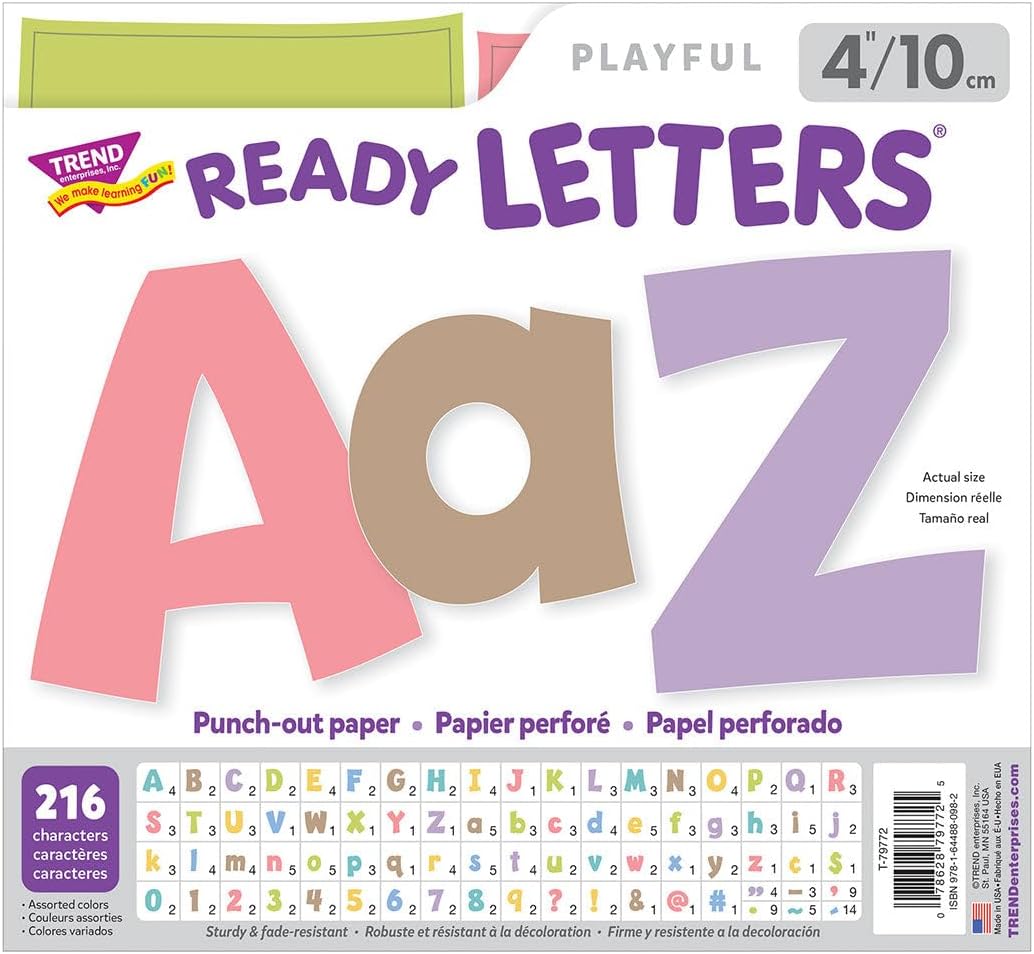 Letters 4" Uppercase/Lowercase