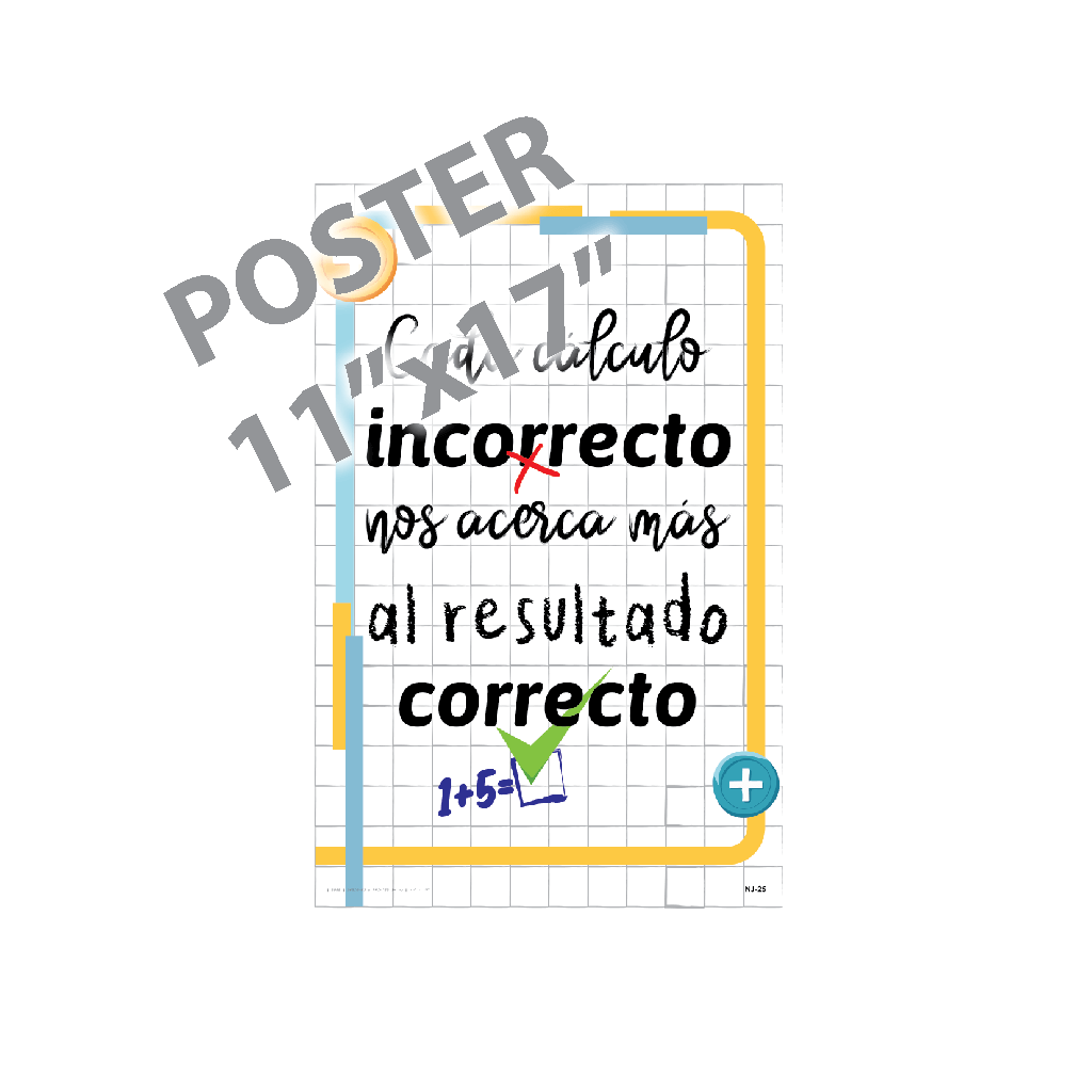 Poster Cada cálculo incorrecto nos acerca más al resultado 11"x17"