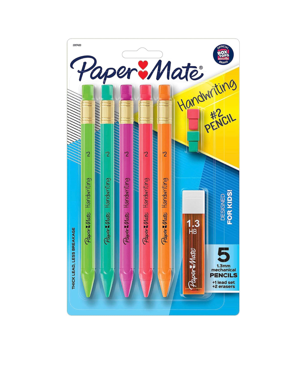 Handwriting Triangular Mechanical Pencil Set with Lead & Eraser Refills, 1.3mm