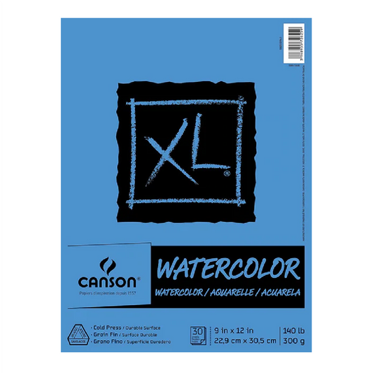 Canson XL Watercolor Paper Pad 9"X12"- 30 Sheets