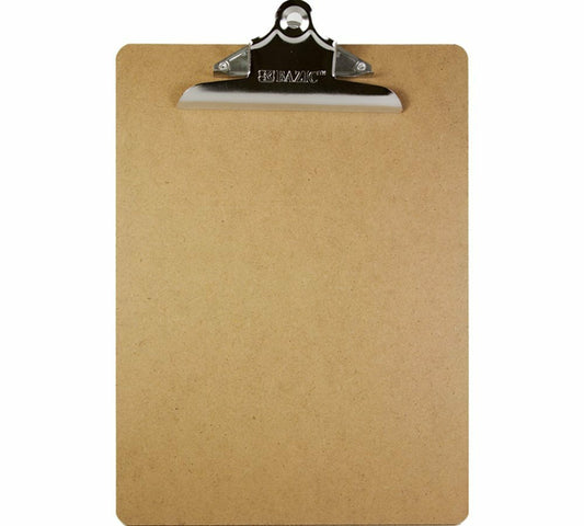 Clipboard Hardboard w/Spring Clip, Letter Size