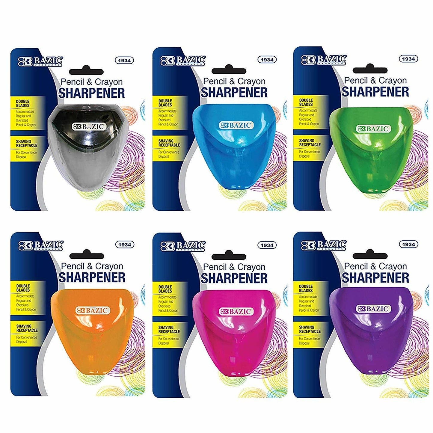 2 holes Sharpener w/ Triangle Receptacle