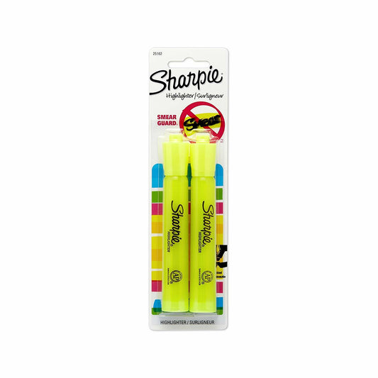 Highlighter, Fluorescent Yellow, Pk-2