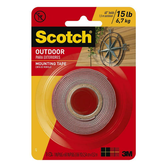Permanent Double Sided Outdoor Mounting Tape 1"x 60 yds