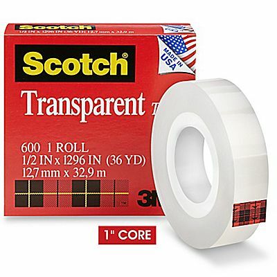 Transparent Tape 1/2" x 36 yds