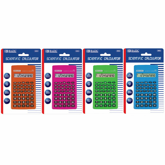 Scientific Calculator w/ Slide-On Case - 56 Functions