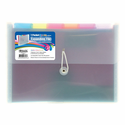 Expanding File Rainbow 7-Pocket Letter Size Poly