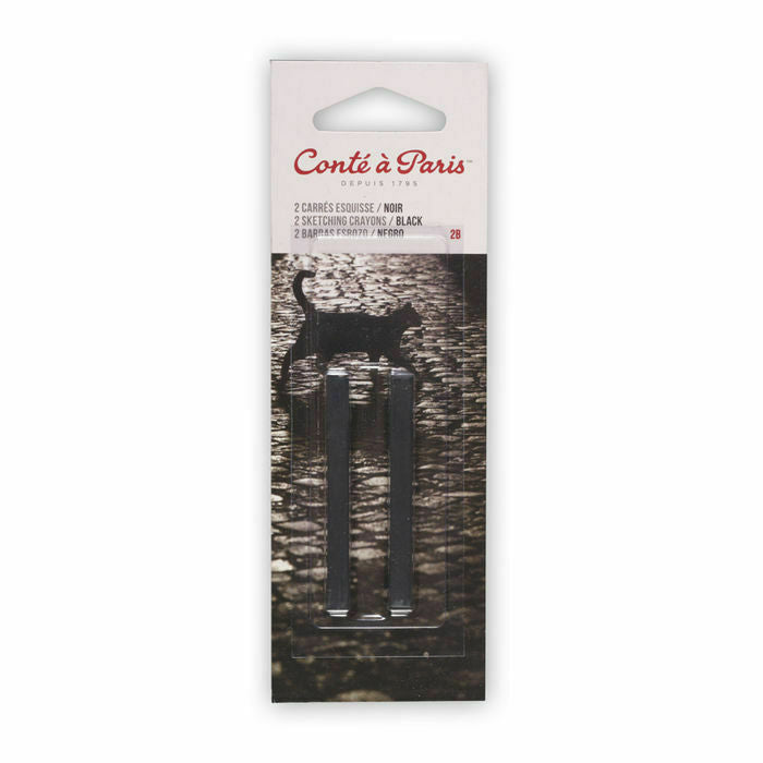 Crayon Conte Black 2B (pk-2)