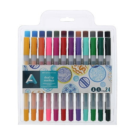 Marker Set Fine/Brush Dual Tip (24 colors)