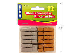 Wood Clothespins- Gold/Silver (pk-12)