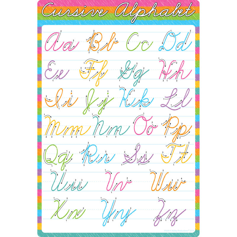 Poly Chart Cursive 13" x 19"