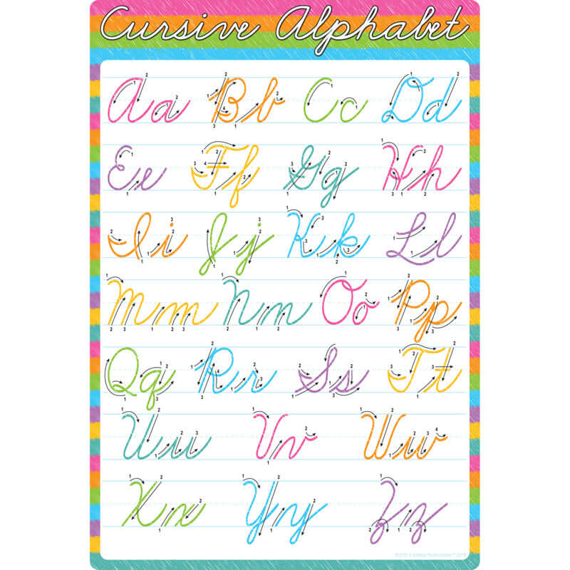 Poly Chart Cursive 13" x 19"