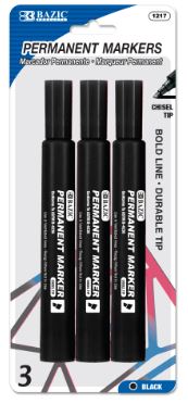 Marker Permanent Black (3-pack)
