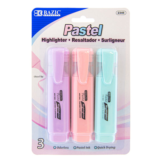 Highlighter Pastel Colors (3-Pack)