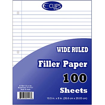 Filler Paper Wide [pk-100]