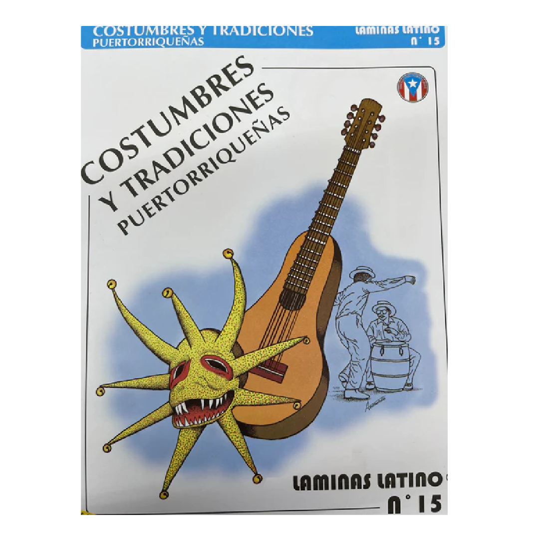 Libro de láminas Costumbres y Tradiciones Puertorriqueñas
