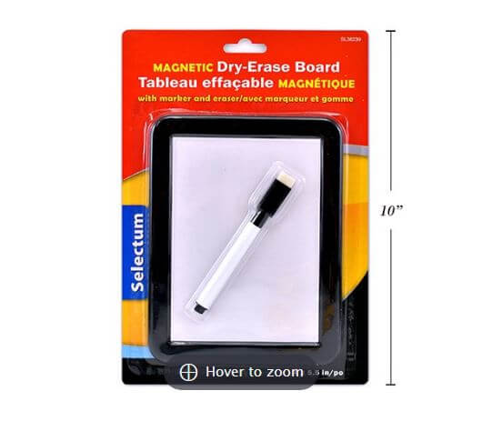 Magnetic Dry Erase Whiteboard 4" x 5.5"