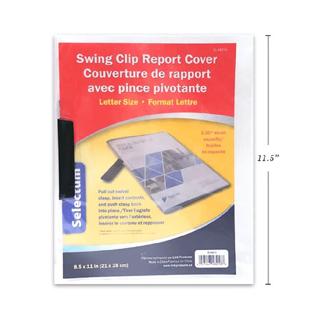 Report Cover Clear Swing Clip