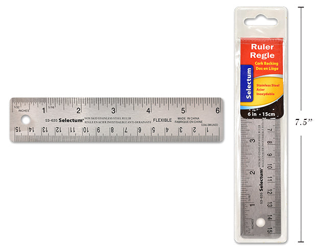 Ruler 6" Stainless Steel Flex