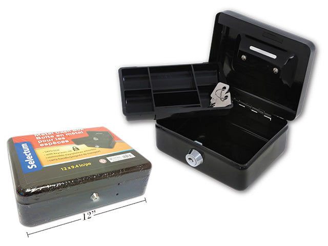 Cash Box Metal 12" with Key