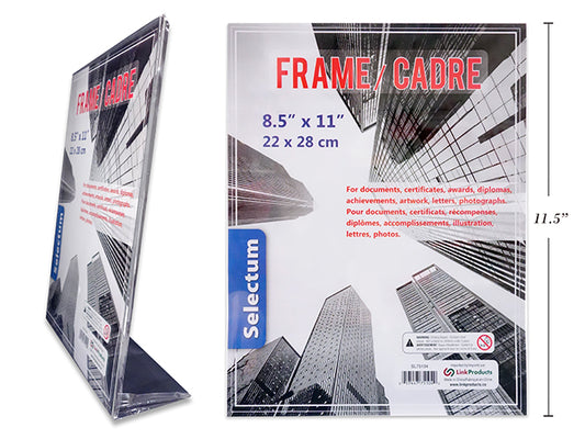 Standing Plastic Frame 8.5x11"