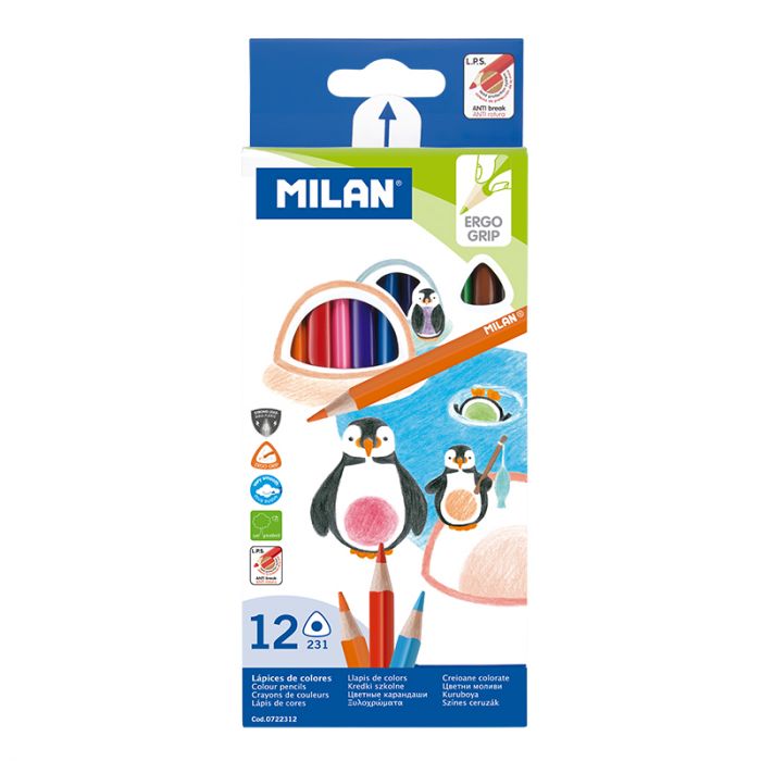 Color Pencil Triangular 12-Color Set