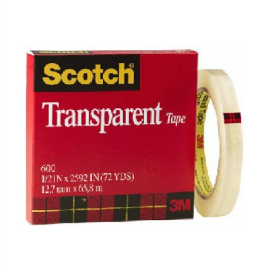 Transparent Tape 1/2" x 72 yds