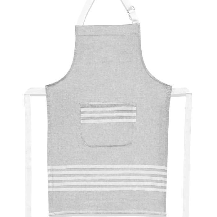 Apron Cotton w/Pocket Gray