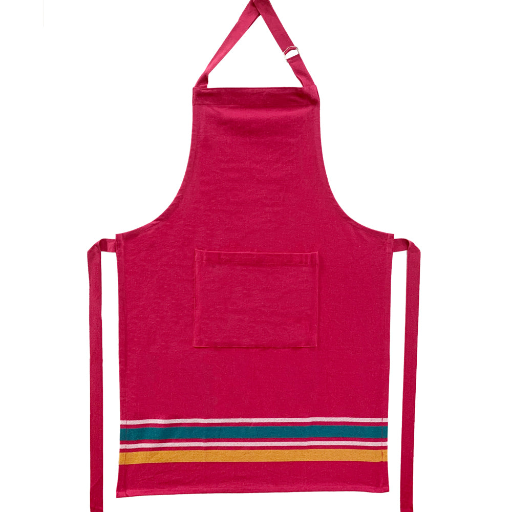 Apron Cotton w/Pocket Pink