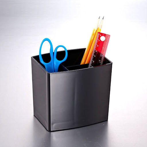 Large Pencil Cup Plastic, Black