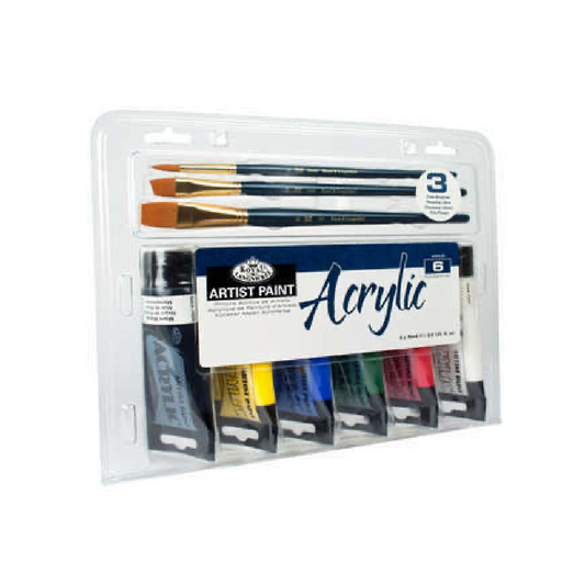 Acrylic Paint w/ 3 Brush