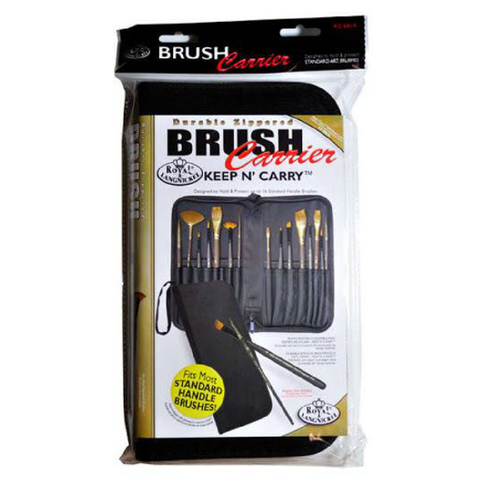 Empty Zippered Brush Carrier