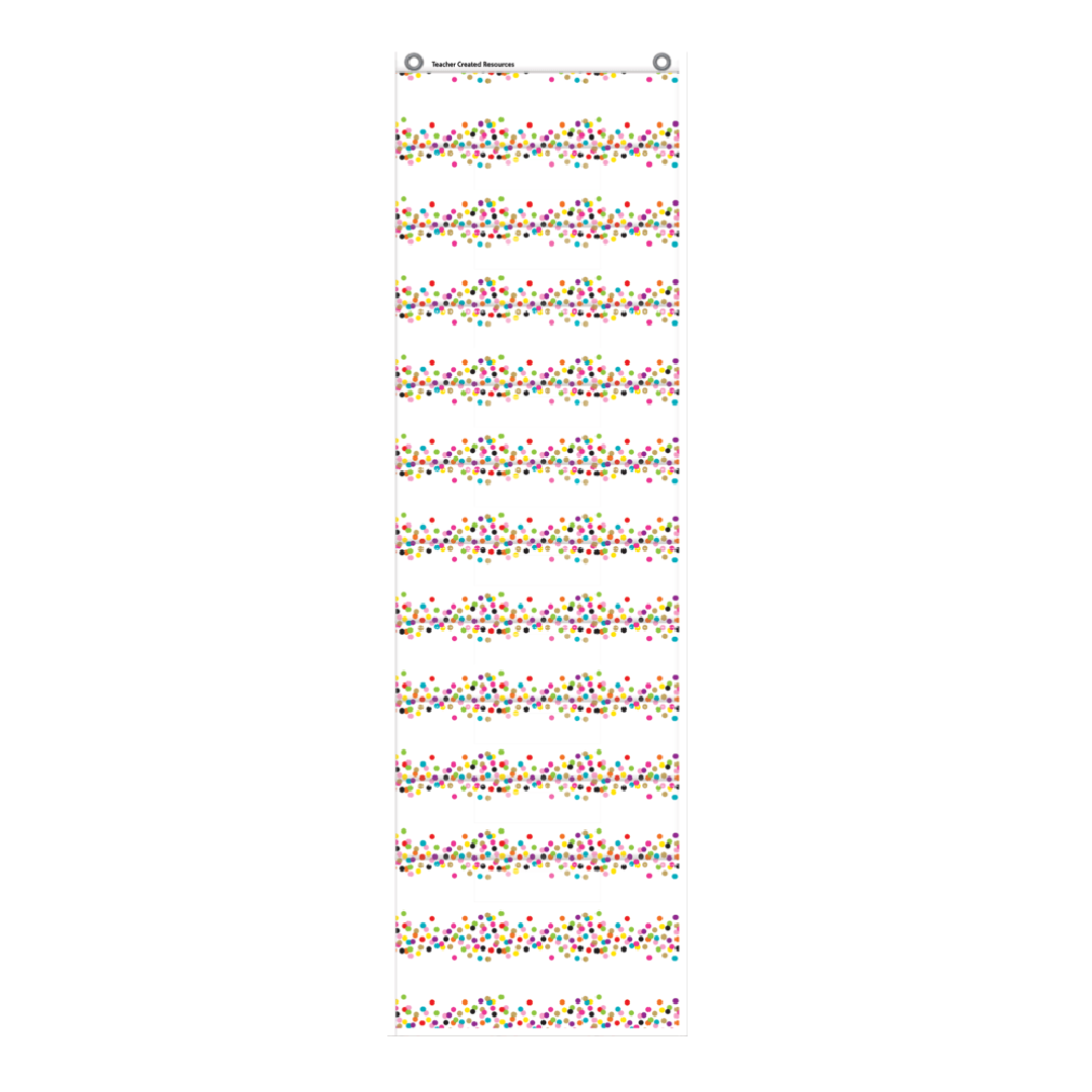"Confetti" 10 Pocket File Storage Pocket Chart