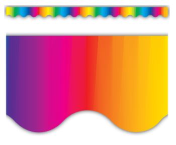 Multicolor Scalloped Border Trim