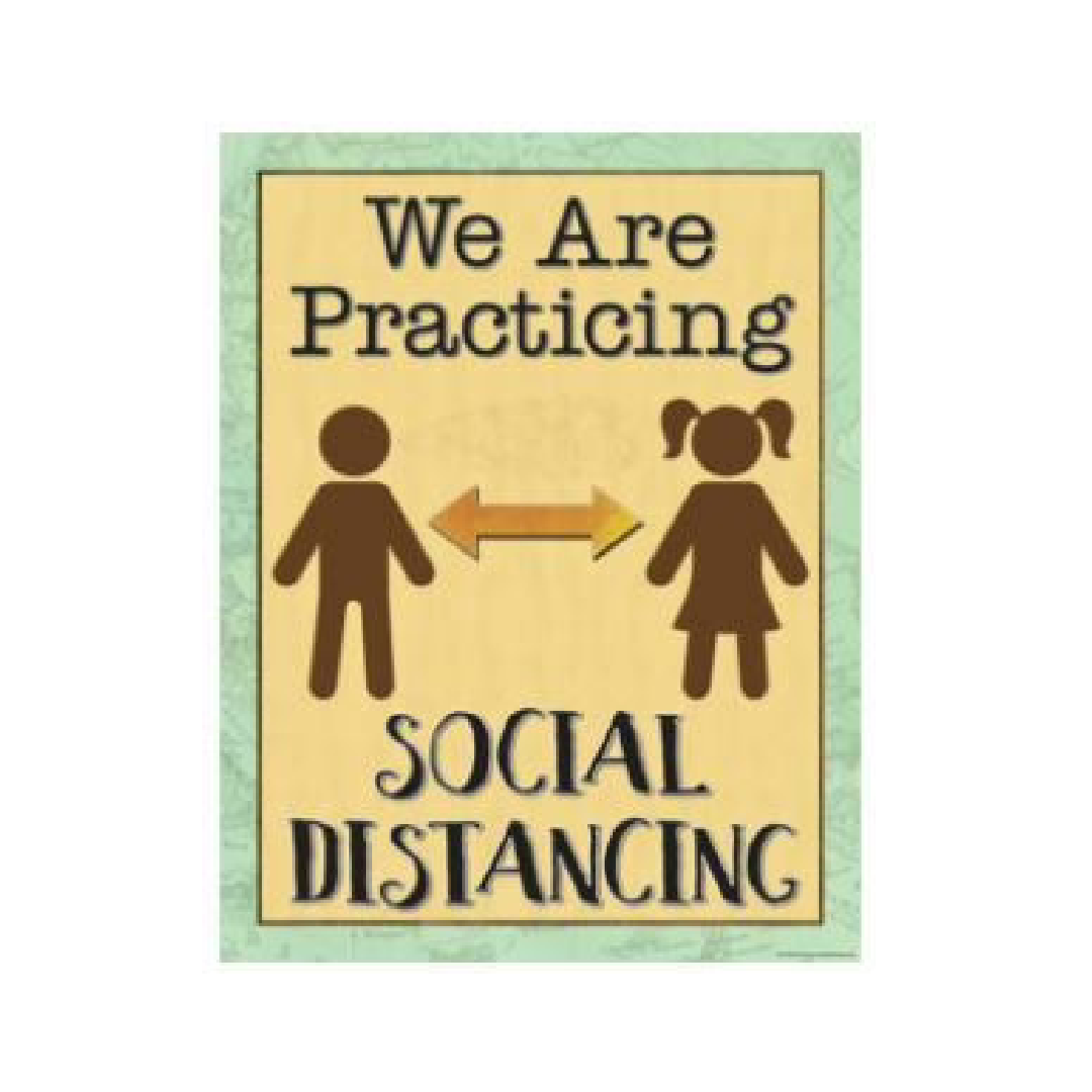 "Travel the Map" We are Practicing Social Distancing Chart