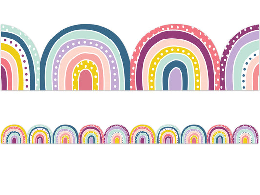 Oh Happy Day Rainbows Die-Cut Border Trim