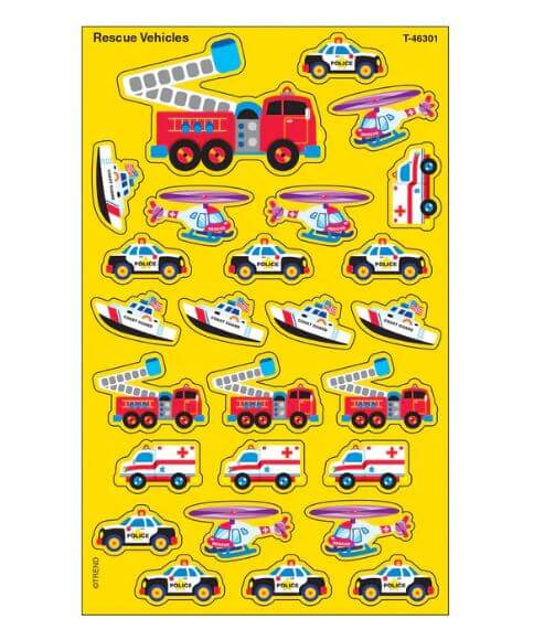 Rescue Vehicles superShapes Stickers – Large