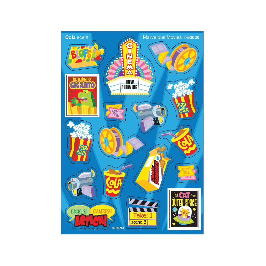 Marvelous Movies, Cola scent Scratch 'n Sniff Stinky Stickers