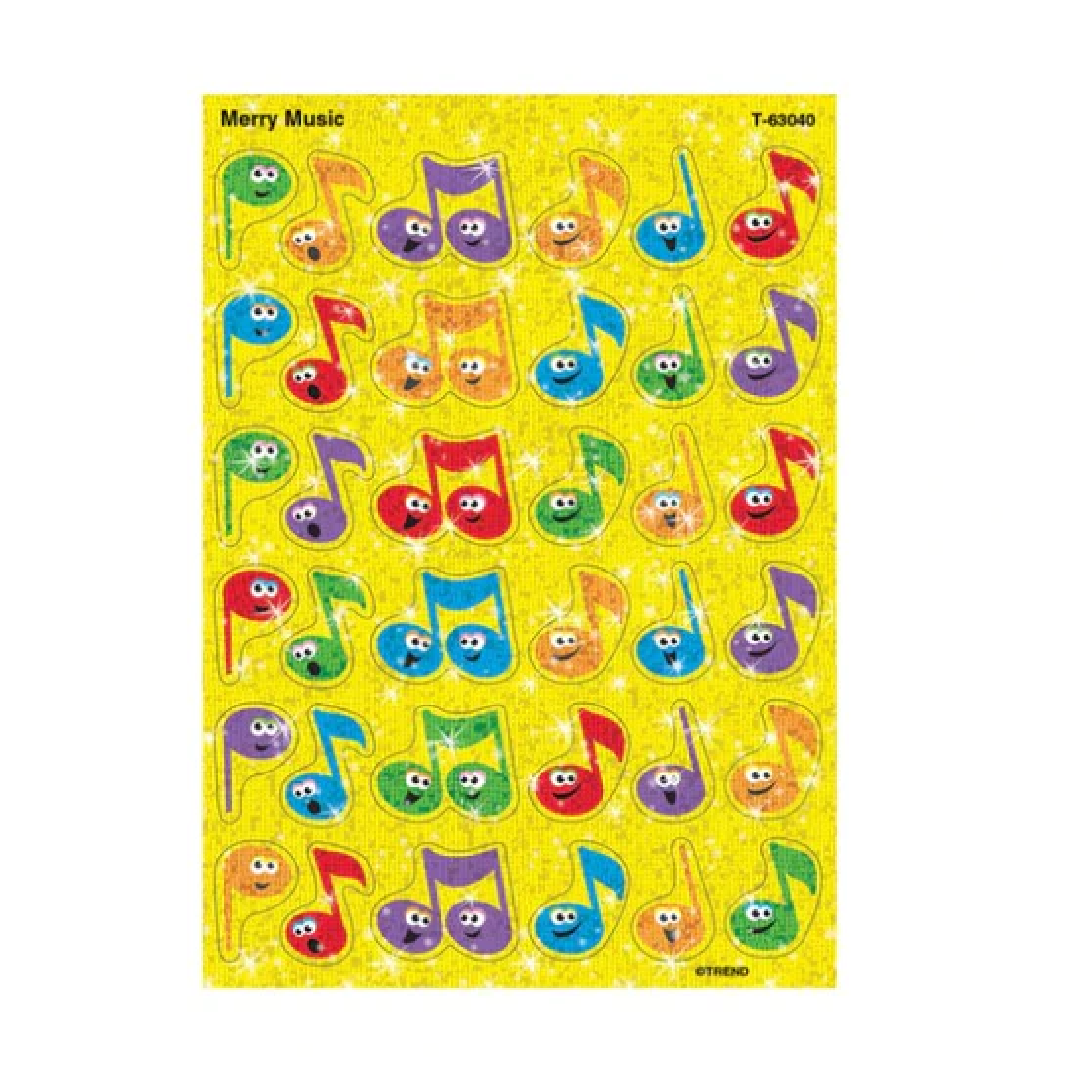 Merry Music Sparkle Stickers