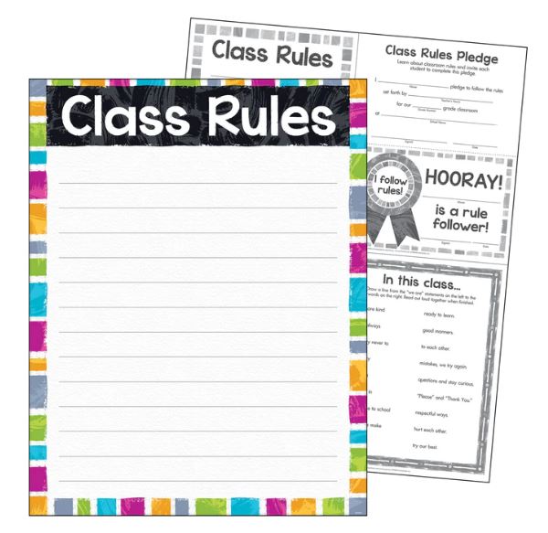 Class Rules Color Harmony Learning Chart