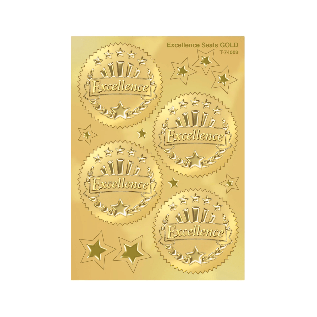 Excellence (Gold) Award Seals Stickers