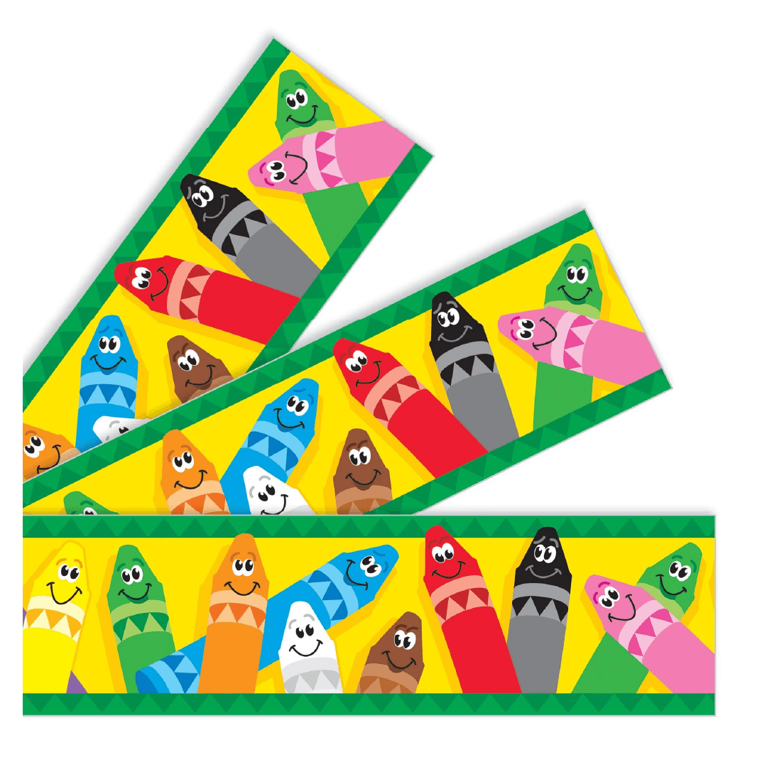 Colorful Crayons Bolder Borders