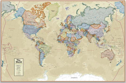 Wall Map World Laminated 24" x 36"