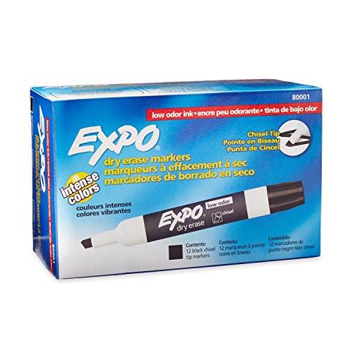 Low-Odor Dry-Erase Marker, Broad Chisel Tip [Pk-12]