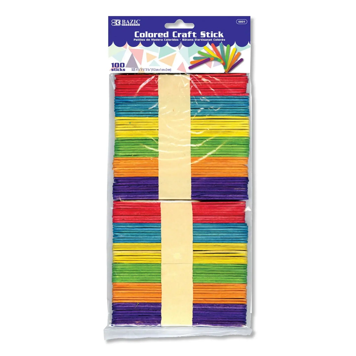 Craft Sticks Colored [pk-100]