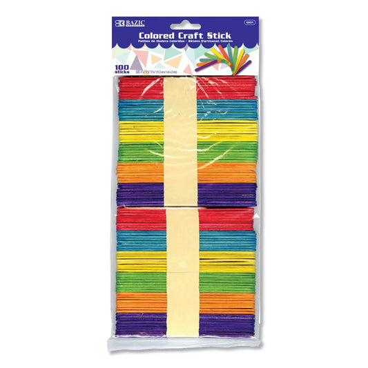 Craft Sticks Colored [pk-100]